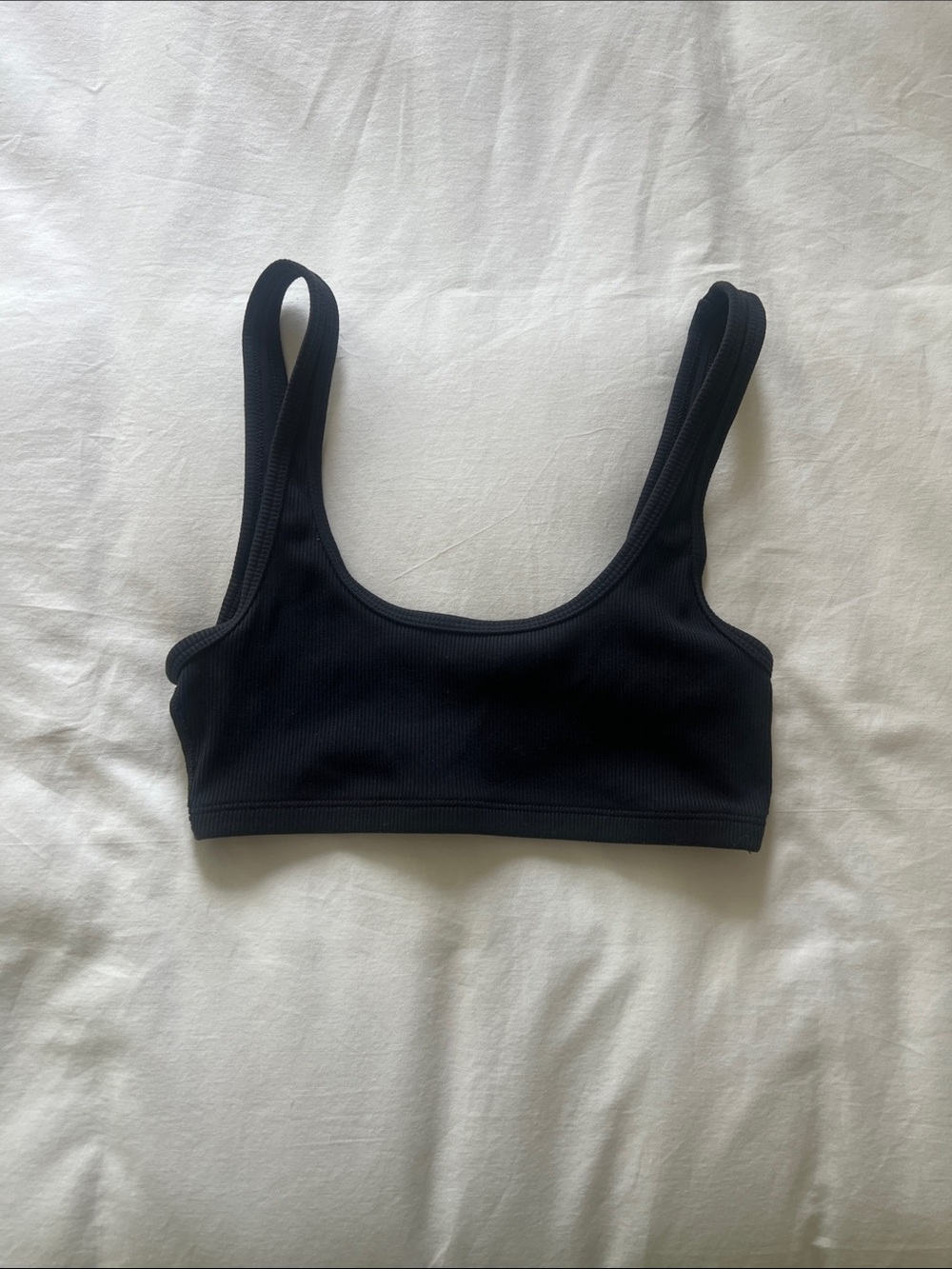 Aritzia TNA Ribbed Bra Top Black Size S